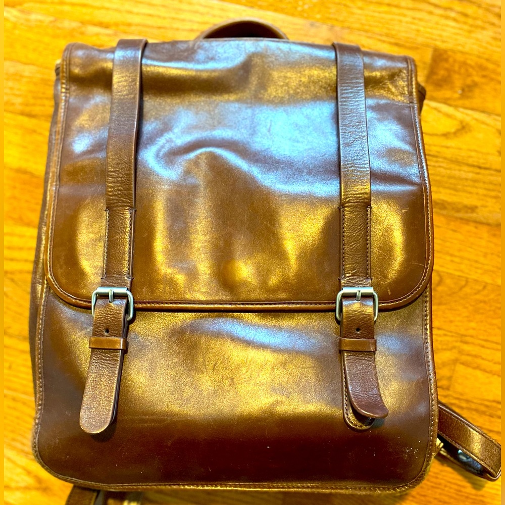 Samsonite Brown Leather Backpack. - image 1